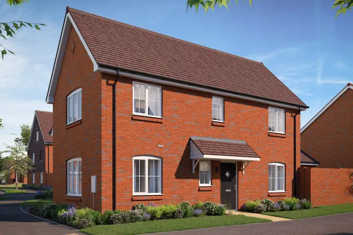 Computer-generated image of the Bluebell house type at Elmfield Green